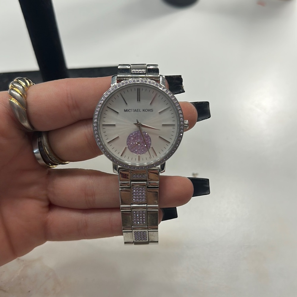 Purple & Silver Michael Kors Watch